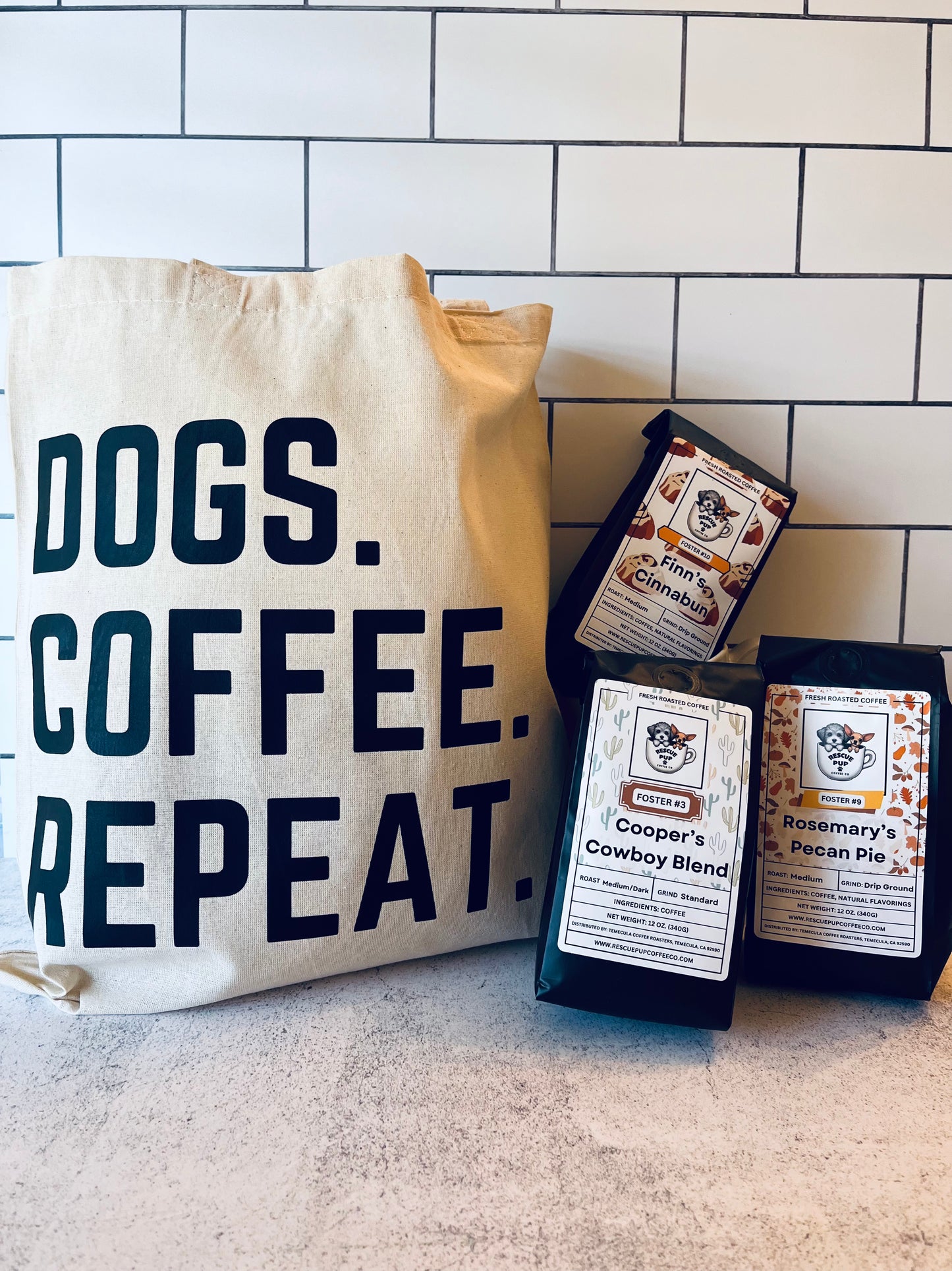 DOGS. COFFEE. REPEAT. Tote3