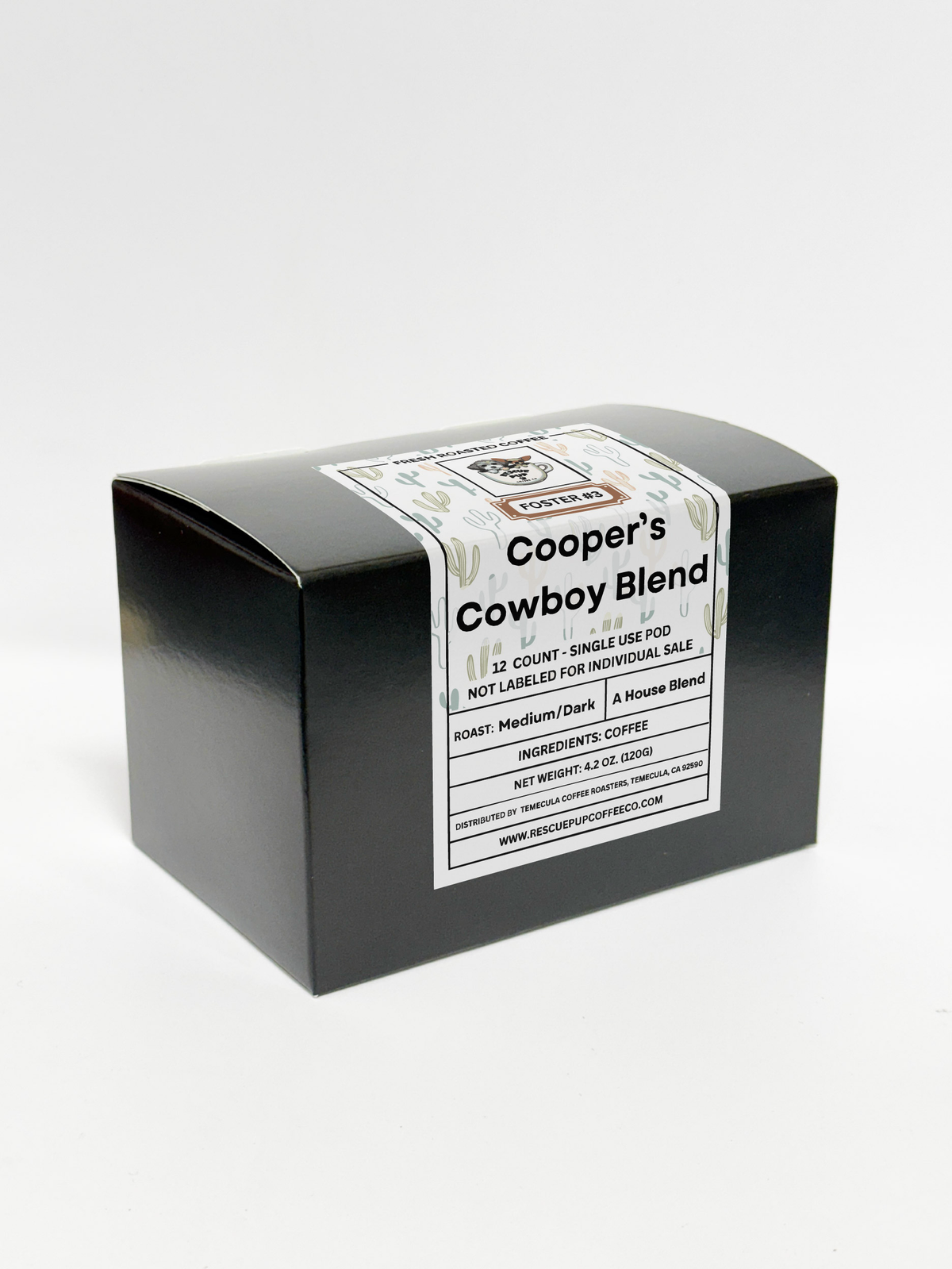 Single Use Pod Cooper's Cowboy Blend (12 Count - Single Use Pods) – Rescue Pup Coffee Co.