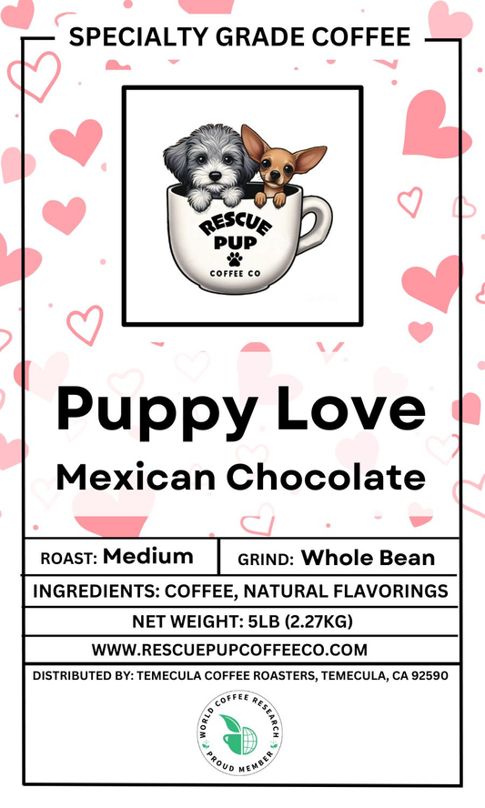 Wholesale Puppy Love Mexican Chocolate Whole Bean